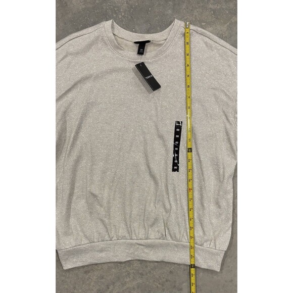 NWT Torrid Sparkle Knit Drop Shoulder Dolman Sleeve Top Women’s Sz 00 Christmas - Picture 4 of 7